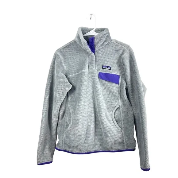 Patagonia Grey Half-Button Fleece Jacket - Picture 13 of 13